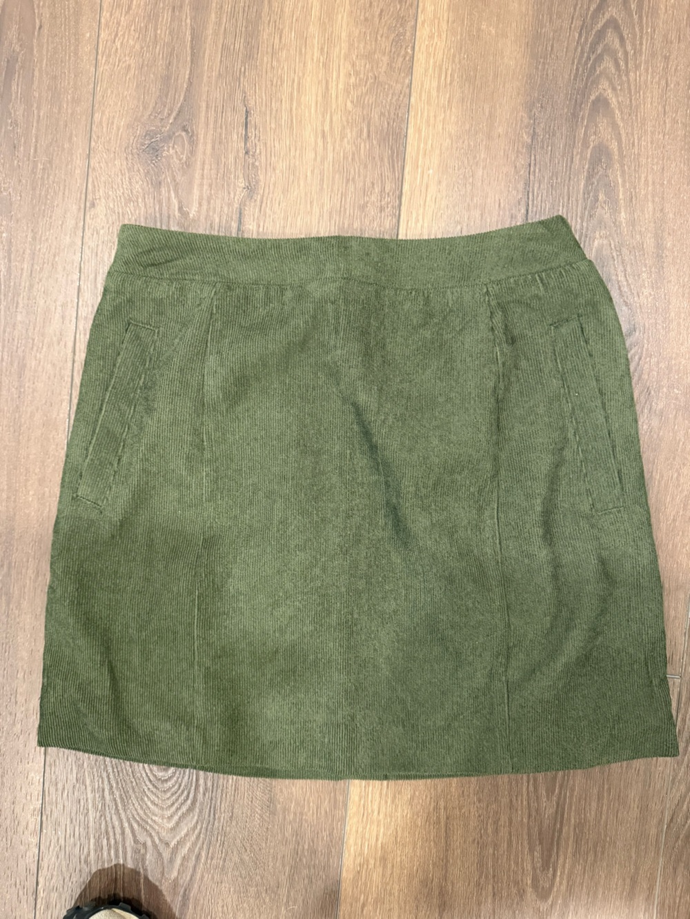 Altar'd State Olive Green Corduroy Mini Skirt